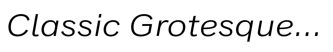 Classic Grotesque Extended Book Italic